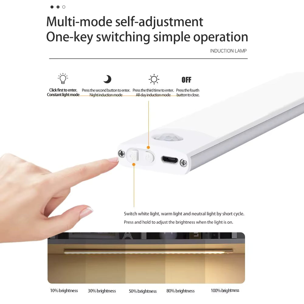 LUZ LED RECARGABLE TIPO C 50 CM